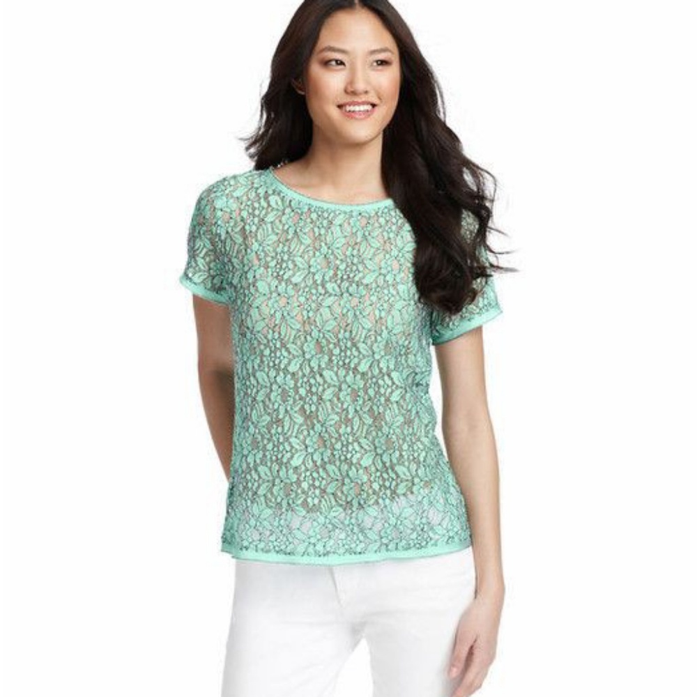 Ann Taylor LOFT Sheer Lace Top